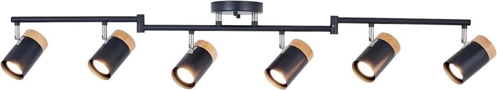TeHenoo 6-Light Track Light, Flexible Arms,350°Ro