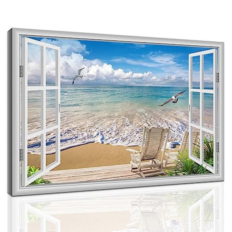 Large Beach Pictures Wall Art Canvas Print Artwor
