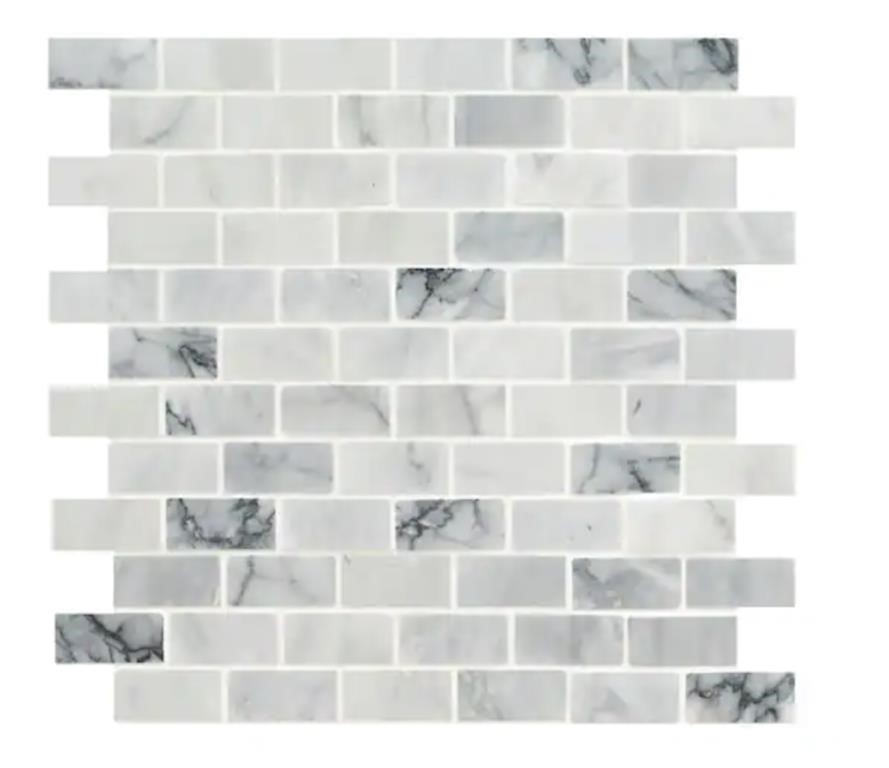 Carrara Classique Brick 11.81 in. x 11.81 in. Hon