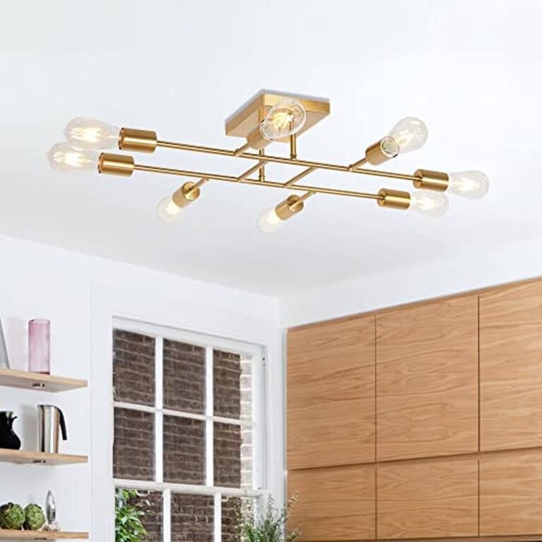 QueeuQ Semi Flush Mount Ceiling Light Fixture 8 L