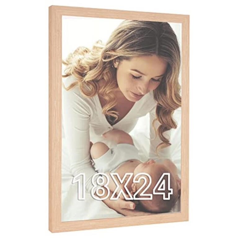 18x24 Inch Rustic Poster Frame, Natural Beige