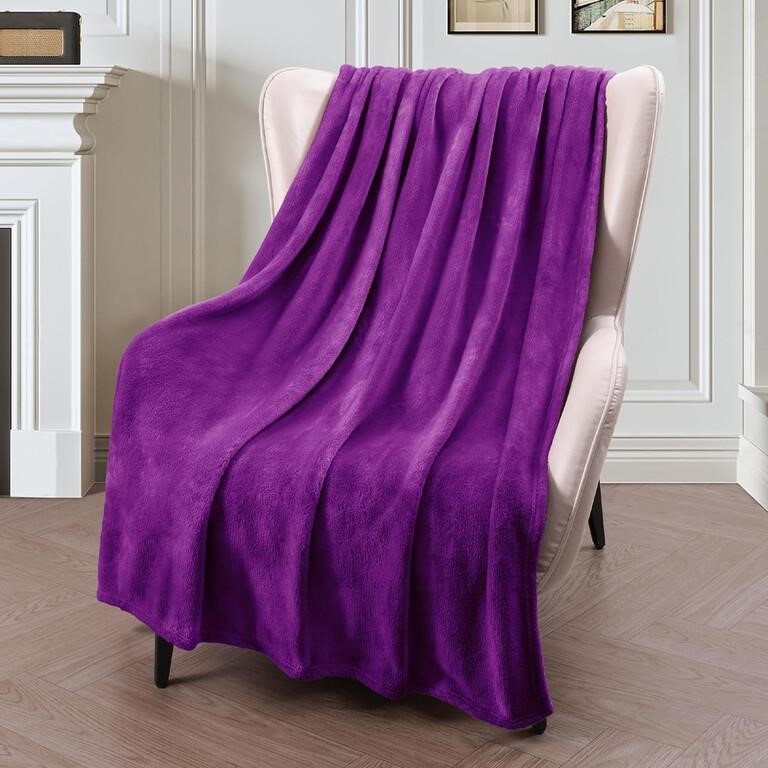 5 x 4 microfiber throw blanket purple