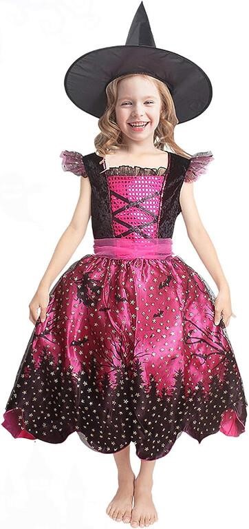 Halloween Witch Cosplay Costume for Girls, Kid's