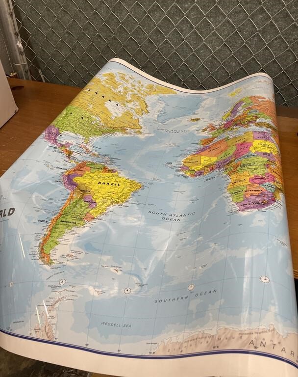 International Giant World Map, 46 x 80 inches, Fu